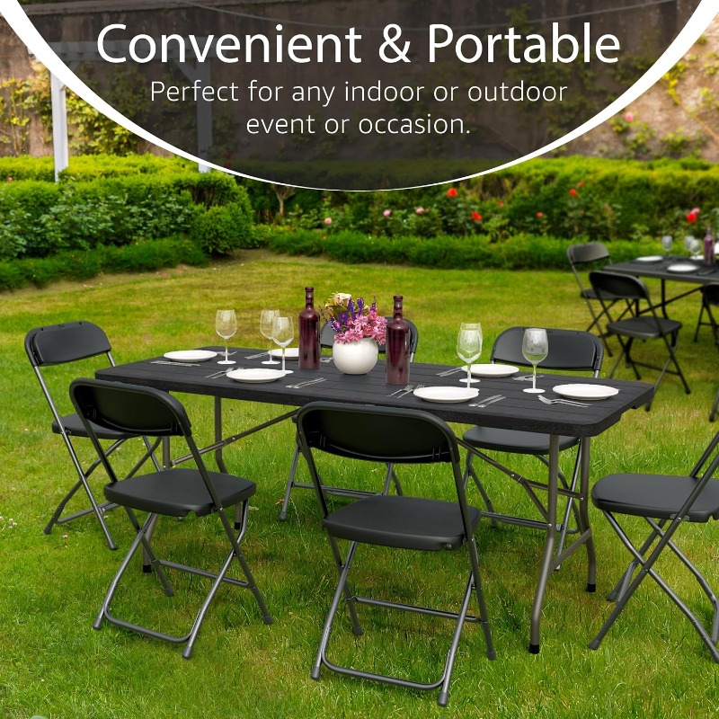 Outdoor Furniture Legs - Paquete de 10 mesas plegables de