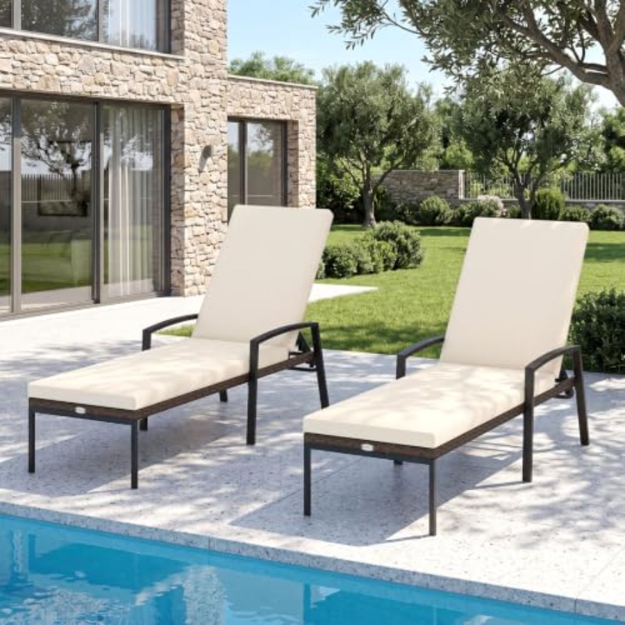 Rattan Lounge Set - Conjunto de muebles de patio para