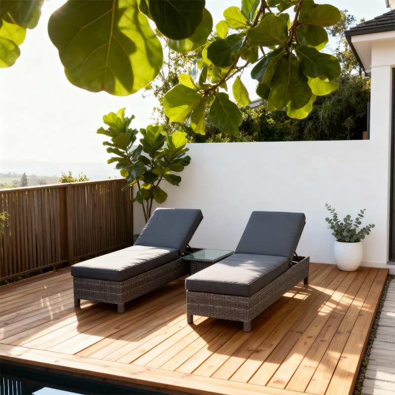 Rattan Lounge Set - Conjunto de sillas de mimbre para