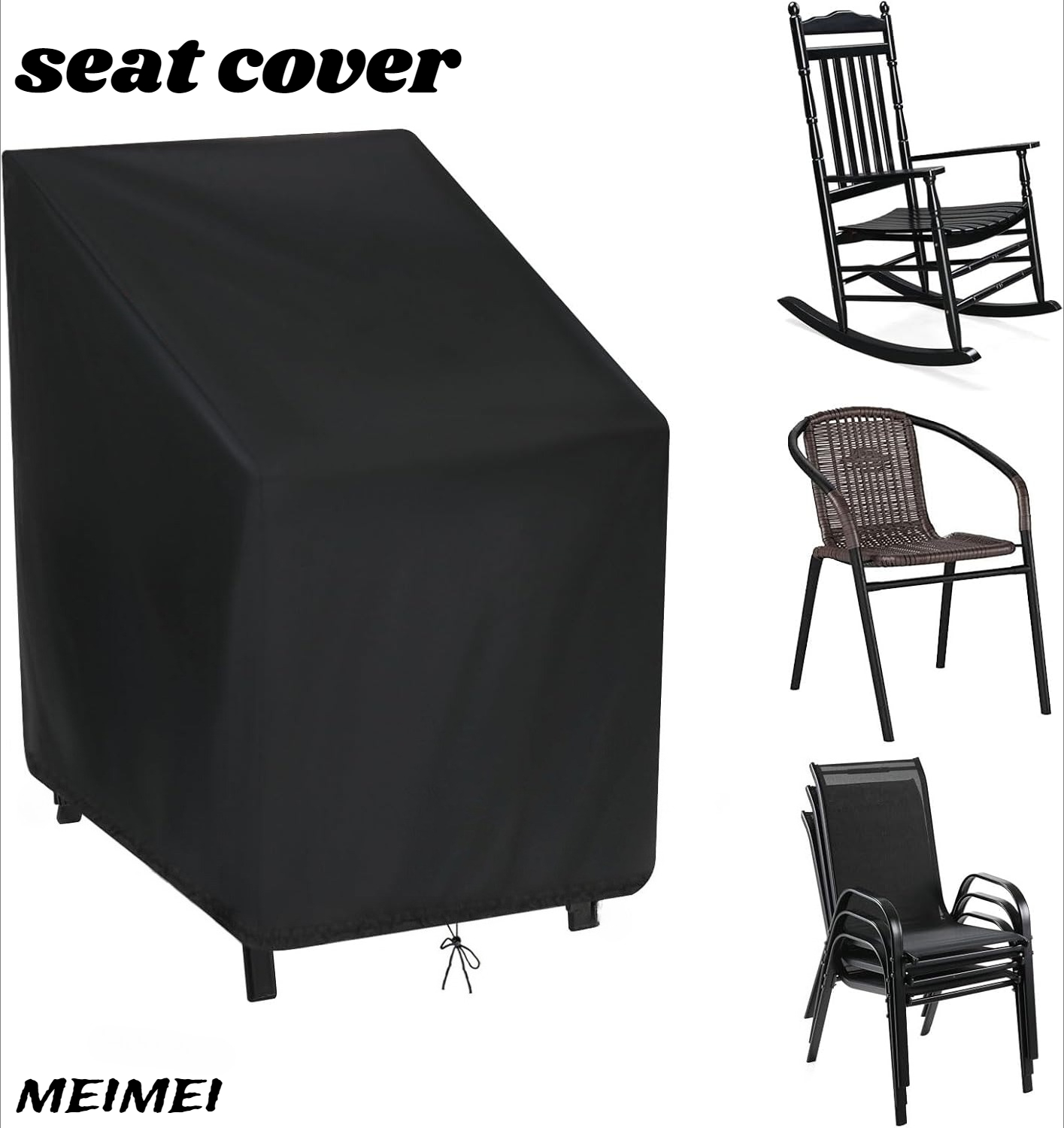 Outdoor Furniture Quality - Funda antipolvo para silla apilada, bolsa