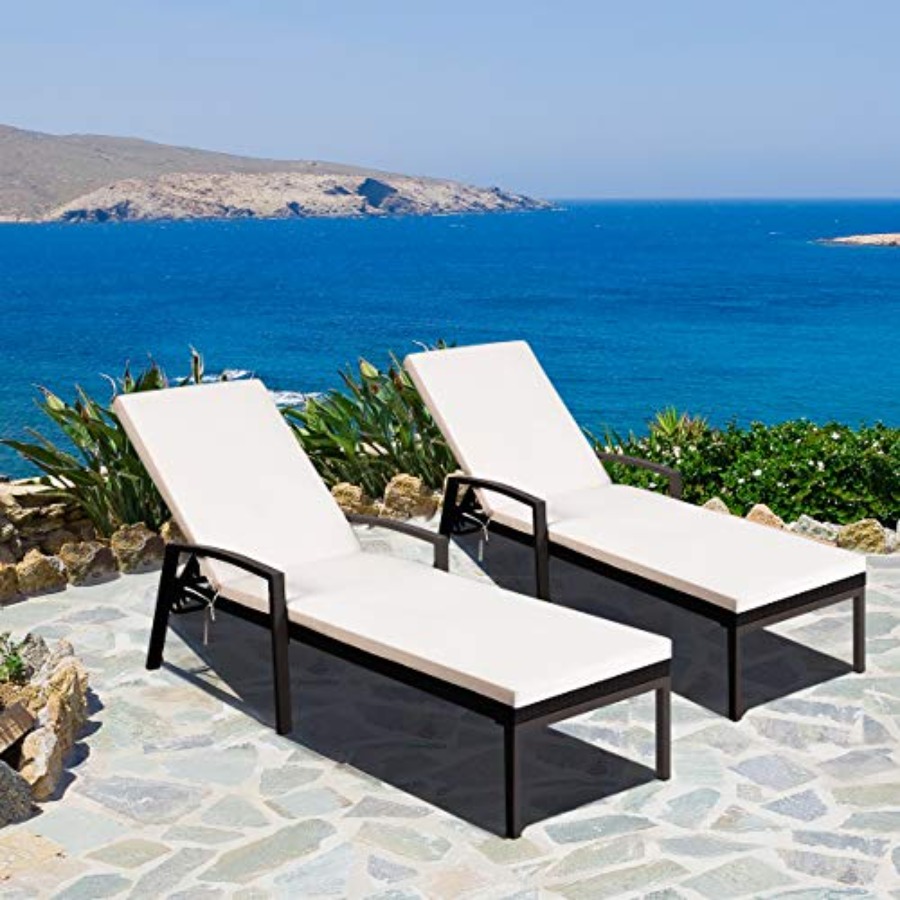Conjunto de sillones reclinabl - Rattan Lounge Set reseña y precio