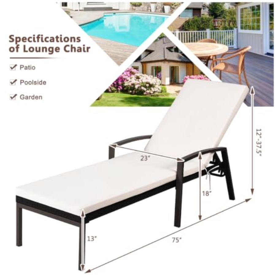 Conjunto de sillones reclinabl - Rattan Lounge Set reseña y precio
