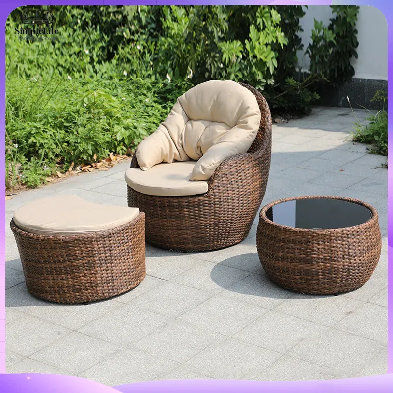 Conjunto de Sofá de Mimbre par - Rattan Lounge Set reseña y precio