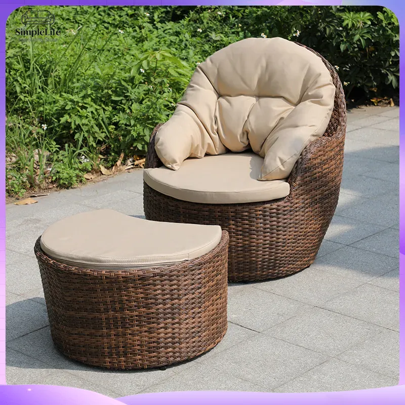 Conjunto de Sofá de Mimbre par - Rattan Lounge Set reseña y precio