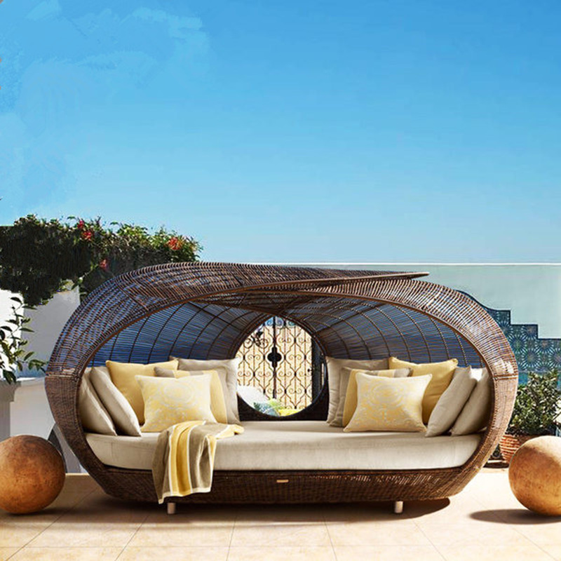 Cama de Día de Mimbre Semicirc - Outdoor Furniture Quality reseña y precio