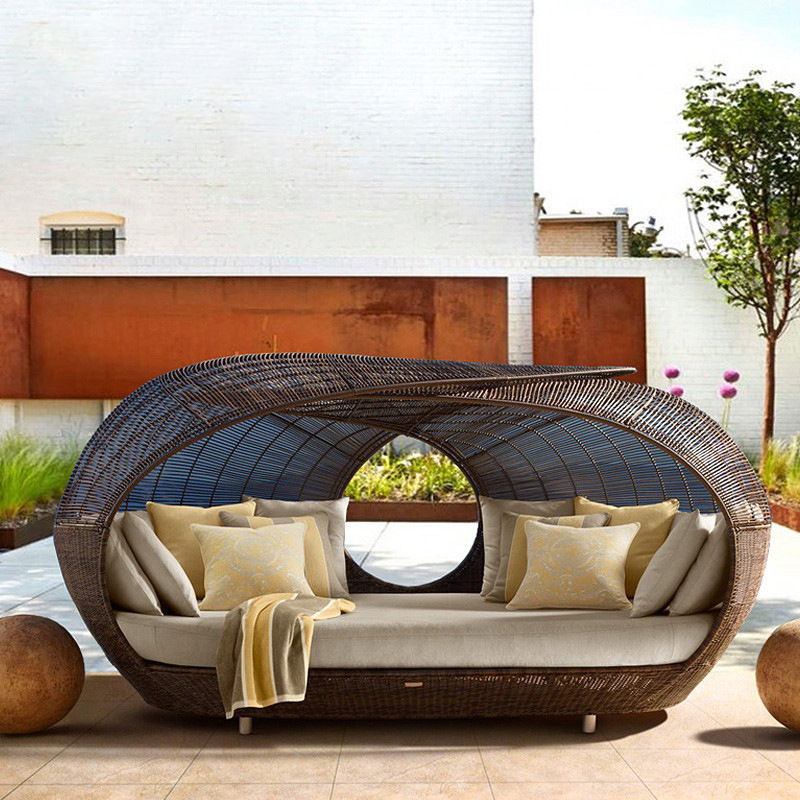 Cama de Día de Mimbre Semicirc - Outdoor Furniture Quality reseña y precio