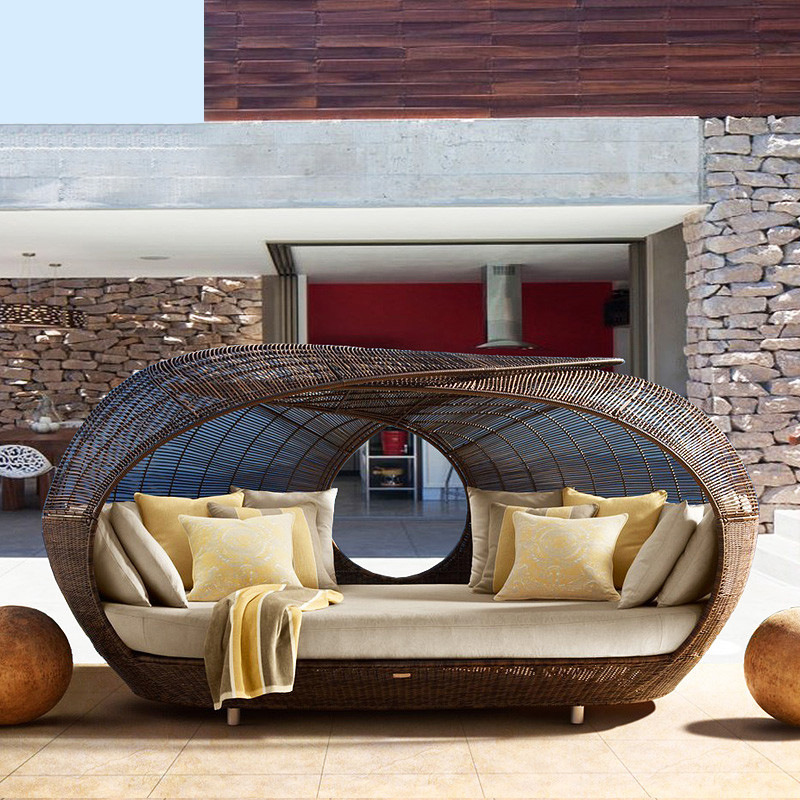 Cama de Día de Mimbre Semicirc - Outdoor Furniture Quality reseña y precio