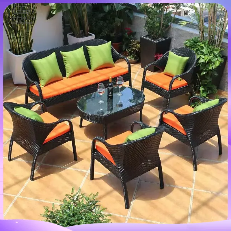 Conjunto de Sofás de Mimbre pa - Rattan Lounge Set reseña y precio