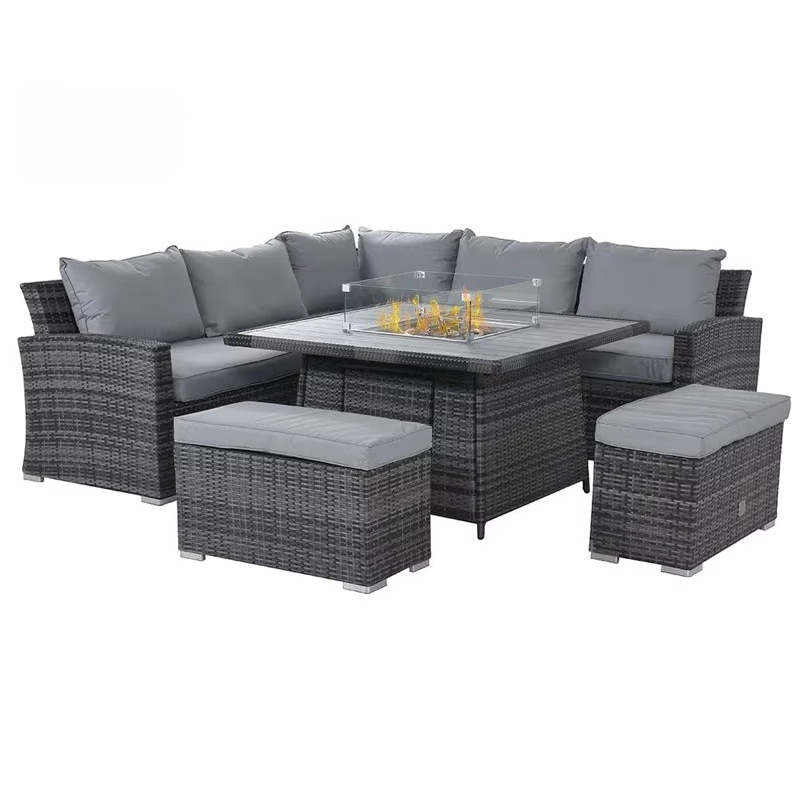 Conjunto de Muebles de Jardín  - Rattan Lounge Set reseña y precio