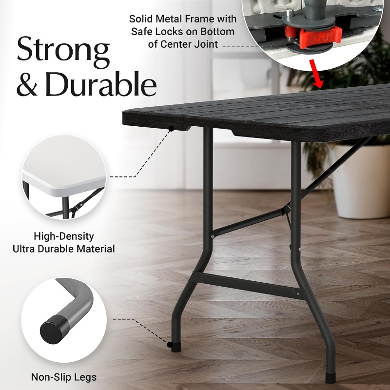 Paquete de 10 mesas plegables  - Outdoor Furniture Legs reseña y precio