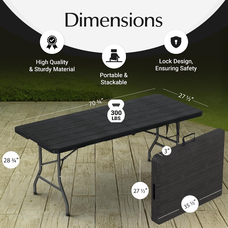 Paquete de 10 mesas plegables  - Outdoor Furniture Legs reseña y precio