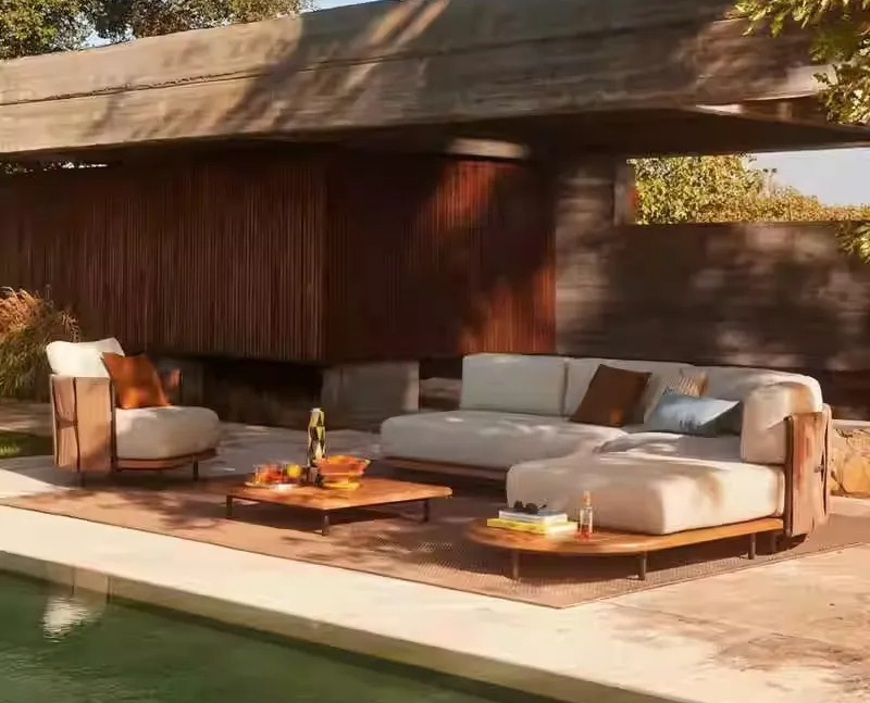 Sofá nórdico de ratán para ext - Outdoor Furniture Design reseña y precio
