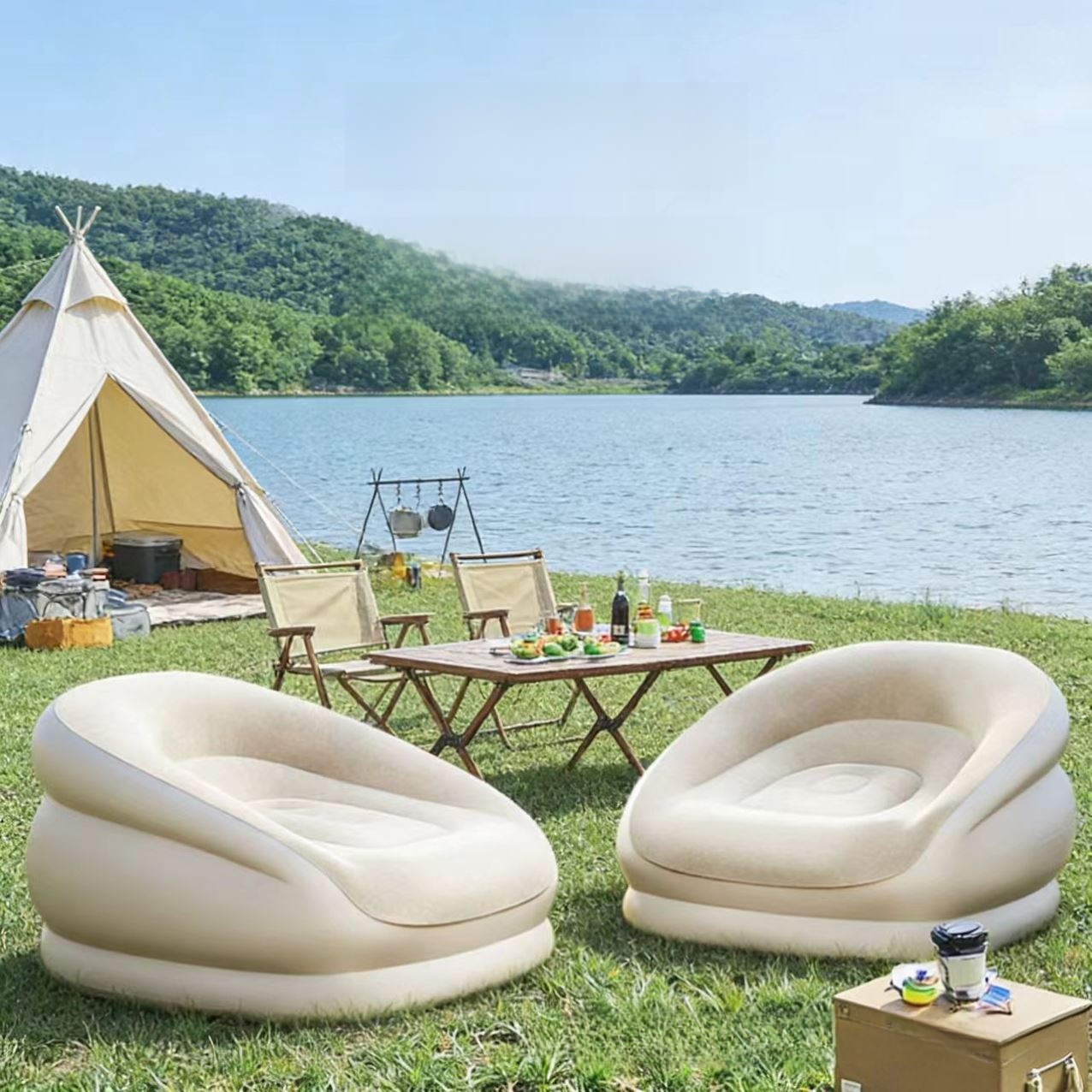 Sofá Inflable Portátil para Ca - Outdoor Furniture Design reseña y precio