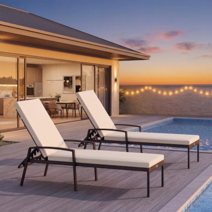 Conjunto de muebles de patio p - Rattan Lounge Set reseña y precio