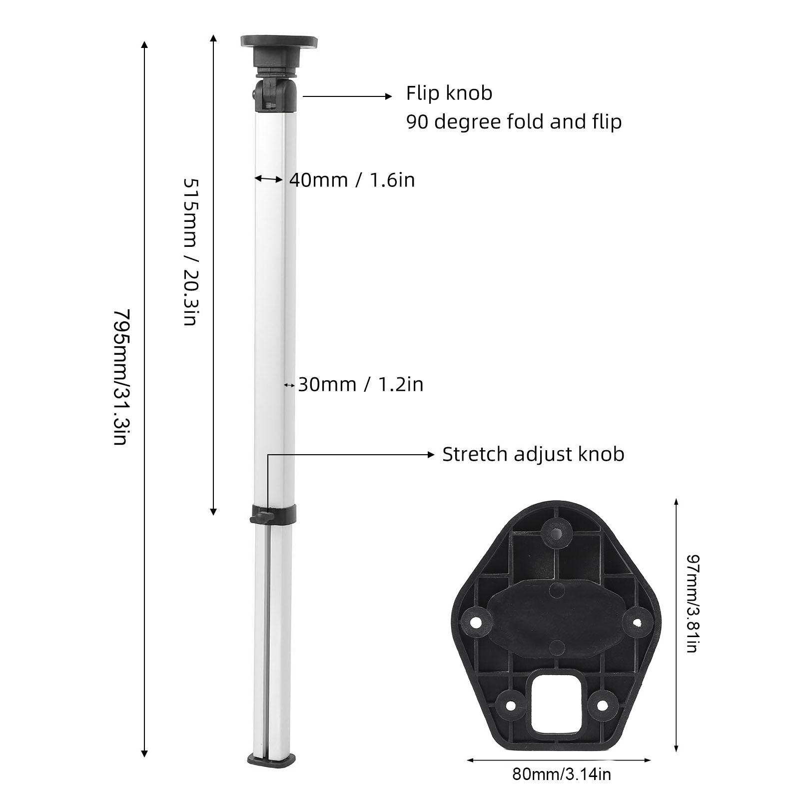 Patas de mesa plegables telesc - Outdoor Furniture Legs reseña y precio