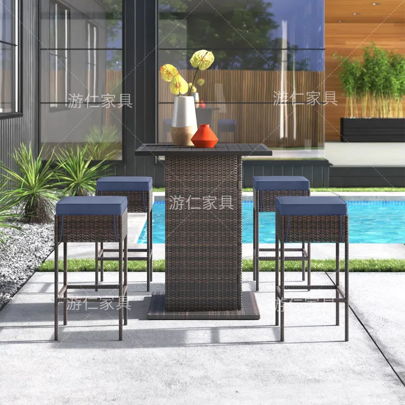 Conjunto de Mesa y Sillas de B - Rattan Lounge Set reseña y precio