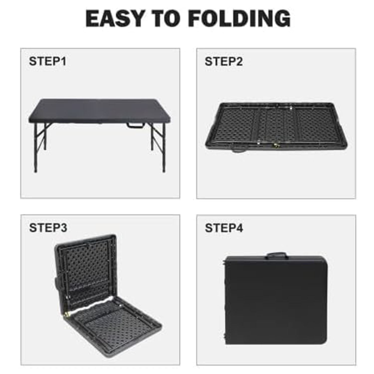 Mesa Plegable de 4 pies con Al - Outdoor Furniture Legs reseña y precio