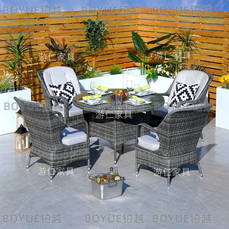Conjunto de Mesa y Sillas de R - Rattan Lounge Set reseña y precio